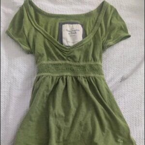 Green Abercrombie babydoll top vintage